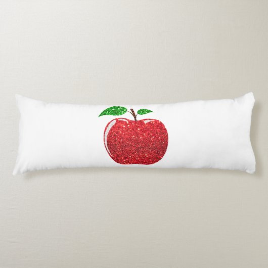 Apple Imitate Roter Glitzer Seitenschläferkissen (Vorderseite)