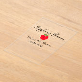 Apple in bloom baby shower red apple name date acryleinladungen (Ablage )