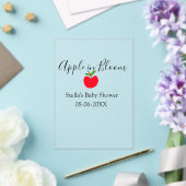 Apple in bloom baby shower red apple name date acryleinladungen (In Situ (Hochzeit))