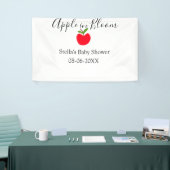 Apple in bloom baby shower red apple name date banner (Messeveranstaltung)
