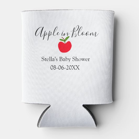 Apple in bloom baby shower red apple name date dosenkühler (Vorderseite)