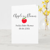 Apple in bloom baby shower red apple name date karte (Gelbe Blume)