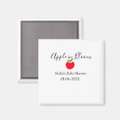 Apple in bloom baby shower red apple name date magnet (Vorderseite/Rückseite)