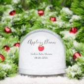 Apple in bloom baby shower red apple name date  schneekugeln (Weihnachten)