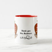 Apple in Hand Lehrer Wertschätzung Tasse (Mittel)