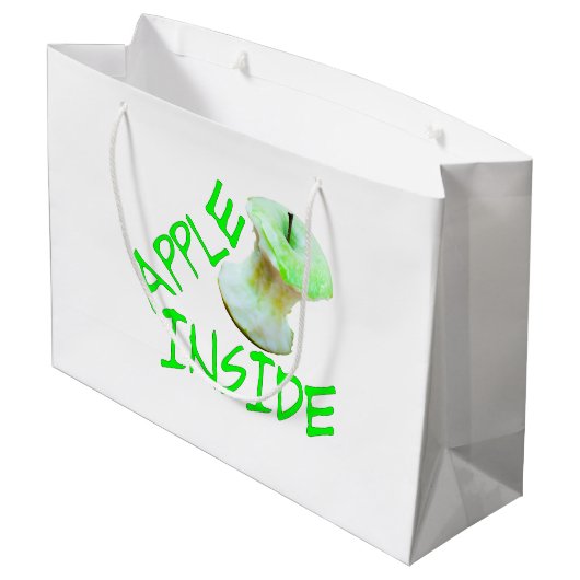 Apple Inside Große Geschenktüte (Rückseite Schrägansicht)