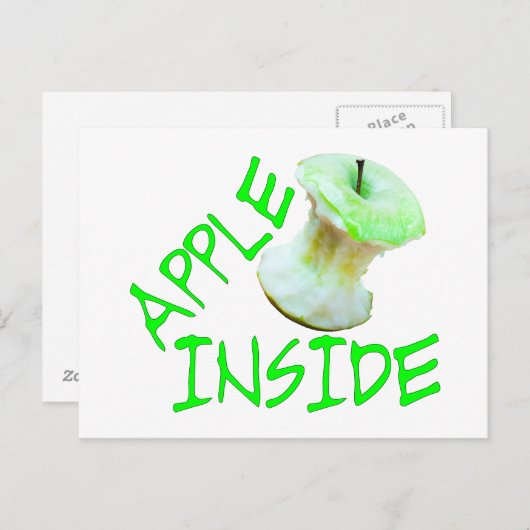 Apple Inside Postkarte (Vorne/Hinten)