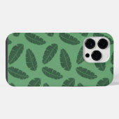 Apple iPhone 11 Pro Max grünliches Blätter-Muster Hülle (Rückseite (Horizontal))