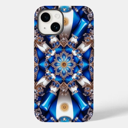 Apple iPhone 14 Case-Mate Argentiniische Farben Hülle (Rückseite)