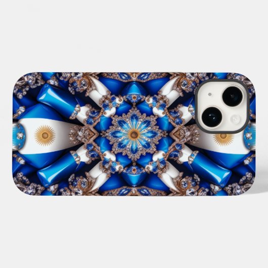 Apple iPhone 14 Case-Mate Argentiniische Farben Hülle (Rückseite (Horizontal))