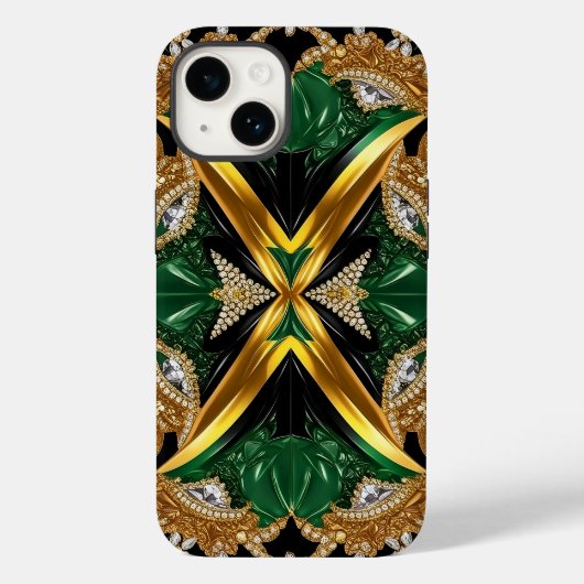 Apple iPhone 14 Case-Mate Jamaica Farben Case-Mate iPhone Hülle (Rückseite)