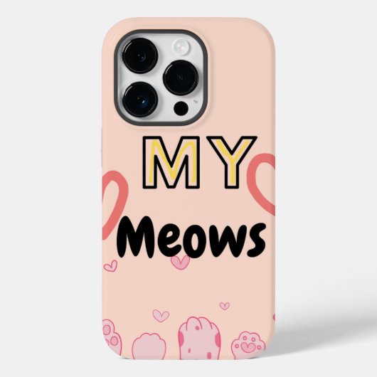 Apple iPhone 14pro Gehäuse Kitty Pads Case-Mate iPhone Hülle (Rückseite)