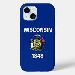 Apple iPhone 15 Case-Mate, Flagge von Wisconsin Case-Mate iPhone Hülle