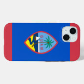 Apple iPhone 15 Case-Mate Guam-Flag Hülle (Rückseite (Horizontal))