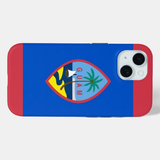 Apple iPhone 15 Case-Mate Guam-Flag Hülle (Rückseite (Horizontal))