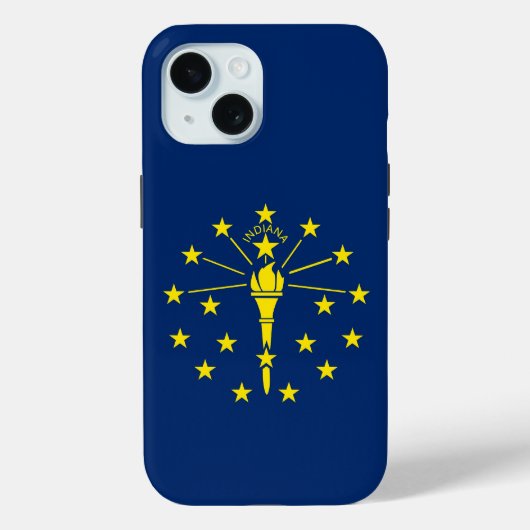 Apple iPhone 15 Case-Mate Indiana Flag Hülle (Rückseite)
