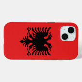 Apple iPhone 15 Case-Mate mit Albanienflagge Hülle (Rückseite (Horizontal))
