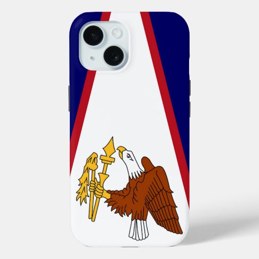 Apple iPhone 15 Case-Mate mit amerikanischer Samoa Hülle (Rückseite)