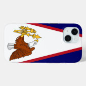 Apple iPhone 15 Case-Mate mit amerikanischer Samoa Hülle (Rückseite (Horizontal))