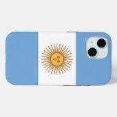 Apple iPhone 15 Case-Mate mit argentinischer Flagg Hülle (Rückseite (Horizontal))