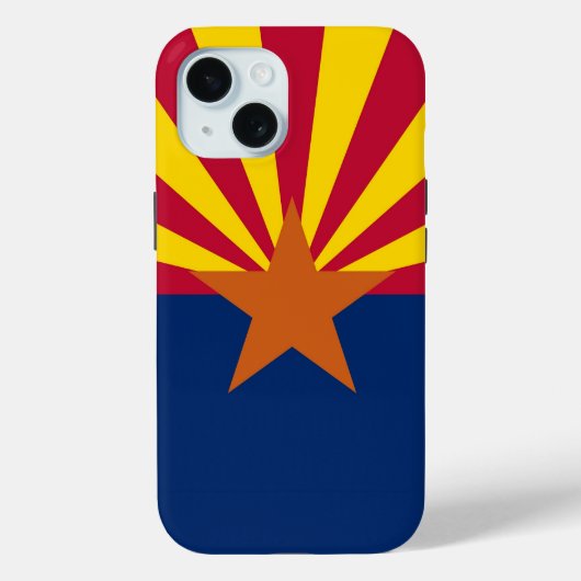 Apple iPhone 15 Case-Mate mit Arizona-Flagge Hülle (Rückseite)