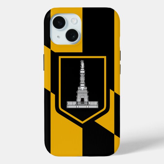 Apple iPhone 15 Case-Mate mit Baltimore-Flagge Hülle (Rückseite)