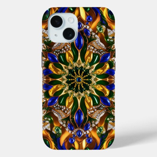 Apple iPhone 15 Case-Mate mit brasilianischen Farb Hülle (Rückseite)