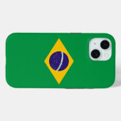Apple iPhone 15 Case-Mate mit brasilianischer Flag Hülle (Rückseite (Horizontal))