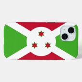 Apple iPhone 15 Case-Mate mit Burundi-Flagge Hülle (Rückseite (Horizontal))