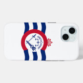 Apple iPhone 15 Case-Mate mit Cincinnati-Flagge Hülle (Rückseite (Horizontal))
