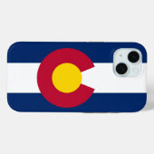 Apple iPhone 15 Case-Mate mit Colorado-Flagge Hülle (Rückseite (Horizontal))