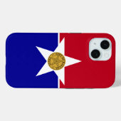 Apple iPhone 15 Case-Mate mit Dallas-Flagge Hülle (Rückseite (Horizontal))