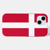 Apple iPhone 15 Case-Mate mit dänischer Flagge Hülle (Rückseite (Horizontal))