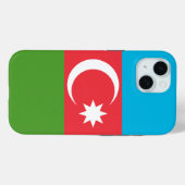 Apple iPhone 15 Case-Mate mit der Flagge Aserbaids Hülle (Rückseite (Horizontal))
