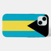 Apple iPhone 15 Case-Mate mit der Flagge der Baham Hülle (Rückseite (Horizontal))