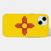 Apple iPhone 15 Case-Mate mit der Flagge New Mexic Hülle (Rückseite (Horizontal))