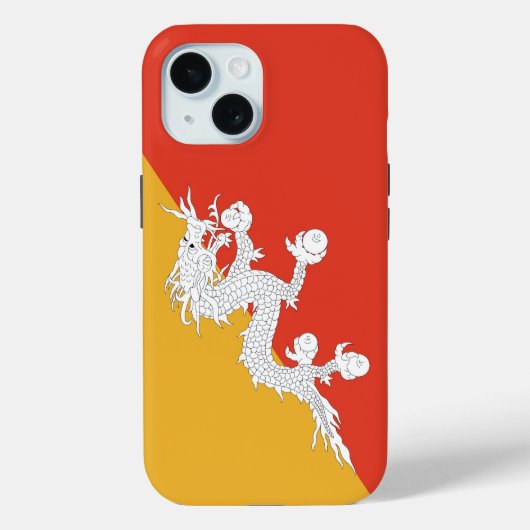Apple iPhone 15 Case-Mate mit der Flagge von Bhuta Hülle (Rückseite)