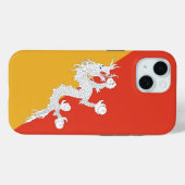Apple iPhone 15 Case-Mate mit der Flagge von Bhuta Hülle (Rückseite (Horizontal))