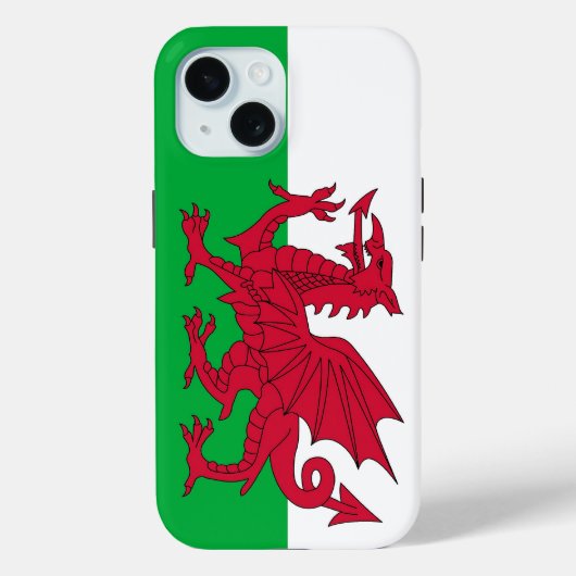 Apple iPhone 15 Case-Mate mit der Flagge von Wales Hülle (Rückseite)
