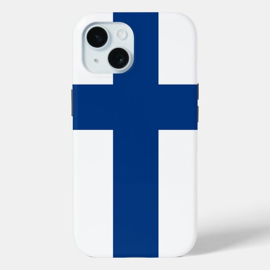 Apple iPhone 15 Case-Mate mit Finnland-Flagge Hülle (Rückseite)
