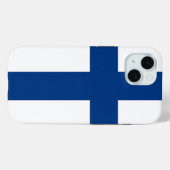 Apple iPhone 15 Case-Mate mit Finnland-Flagge Hülle (Rückseite (Horizontal))