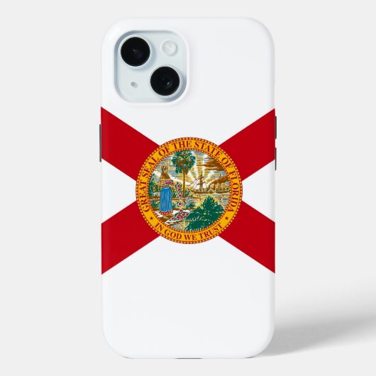 Apple iPhone 15 Case-Mate mit Florida-Flagge Hülle (Rückseite)