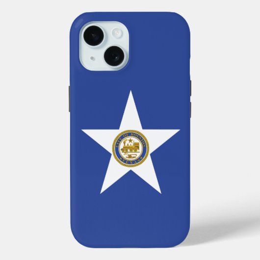 Apple iPhone 15 Case-Mate mit Houston-Flagge Hülle (Rückseite)