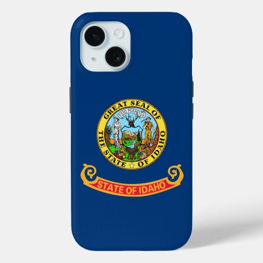 Apple iPhone 15 Case-Mate mit Idaho-Flagge Hülle (Rückseite)