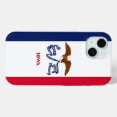 Apple iPhone 15 Case-Mate mit Iowa-Flagge Hülle (Rückseite (Horizontal))