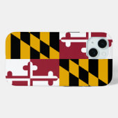 Apple iPhone 15 Case-Mate mit Maryland-Flagge Hülle (Rückseite (Horizontal))