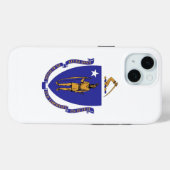 Apple iPhone 15 Case-Mate mit Massachusetts Flag Hülle (Rückseite (Horizontal))