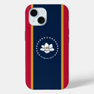 Apple iPhone 15 Case-Mate mit Mississippi-Flagge Hülle
