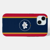 Apple iPhone 15 Case-Mate mit Mississippi-Flagge Hülle (Rückseite (Horizontal))
