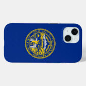 Apple iPhone 15 Case-Mate mit Nebraska-Flagge Hülle (Rückseite (Horizontal))